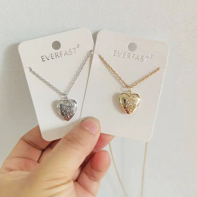 Heart Locket Necklace Photo - 1 chiếc Mặt dây chuyền khung