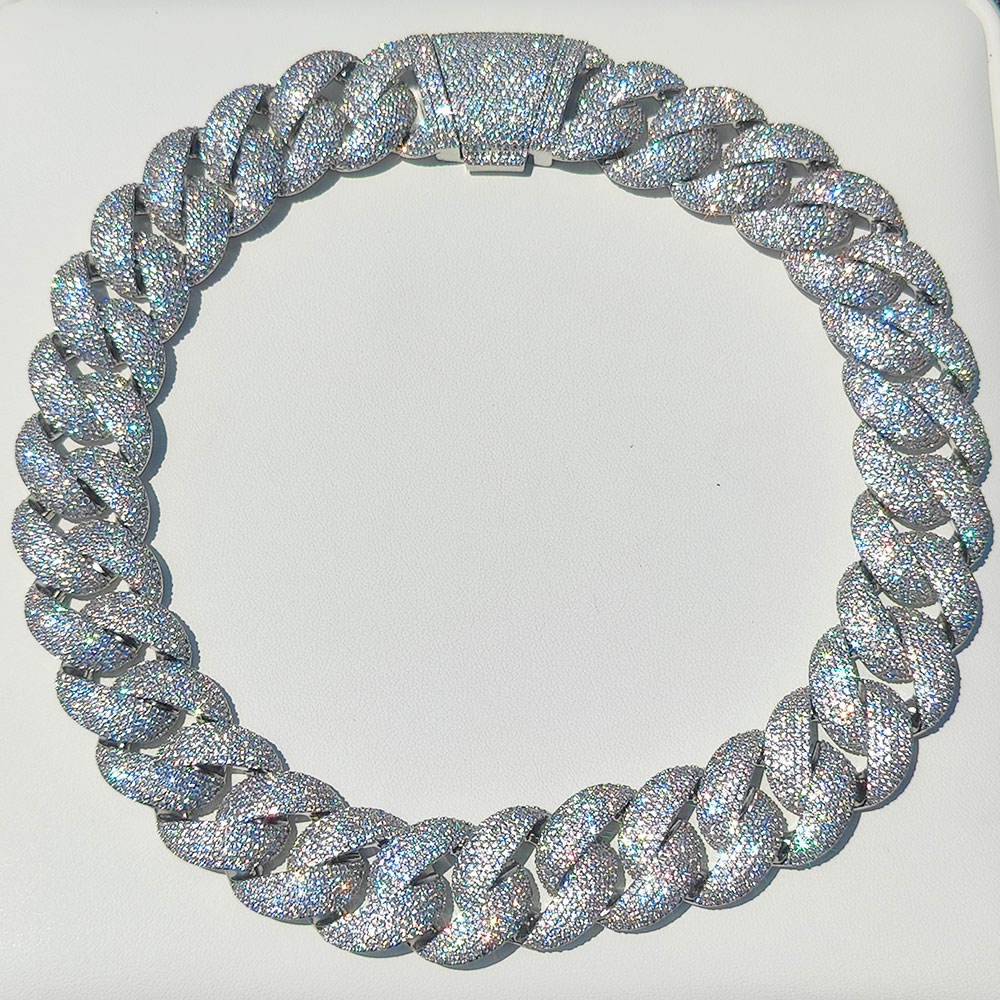 Dây chuyền kiểu Cuba đính kim  - đánh giá và giá Cuban Link Chain 12Mm