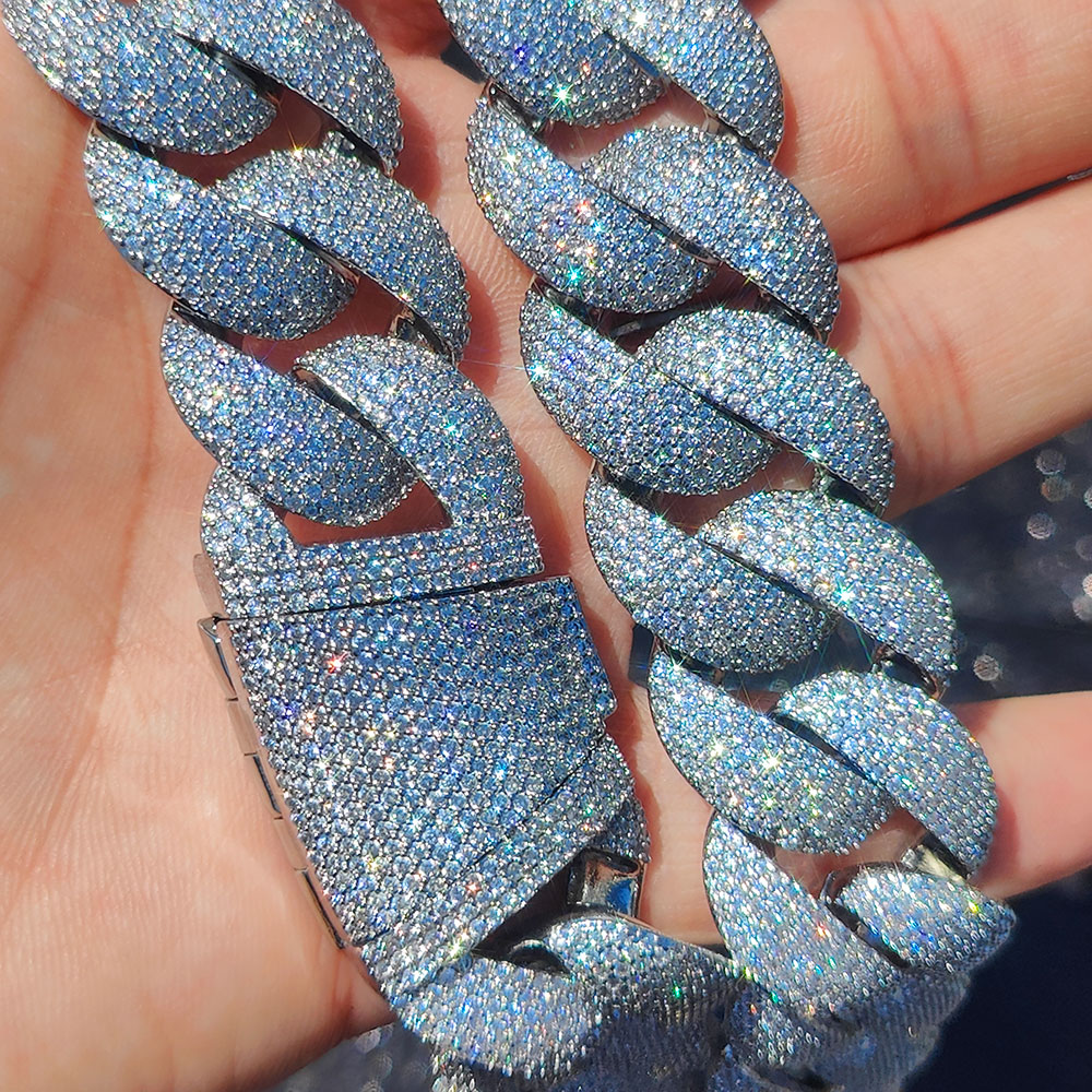 Dây chuyền kiểu Cuba đính kim  - đánh giá và giá Cuban Link Chain 12Mm
