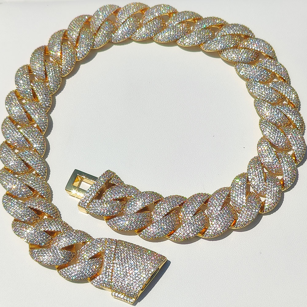 Dây chuyền kiểu Cuba đính kim  - đánh giá và giá Cuban Link Chain 12Mm