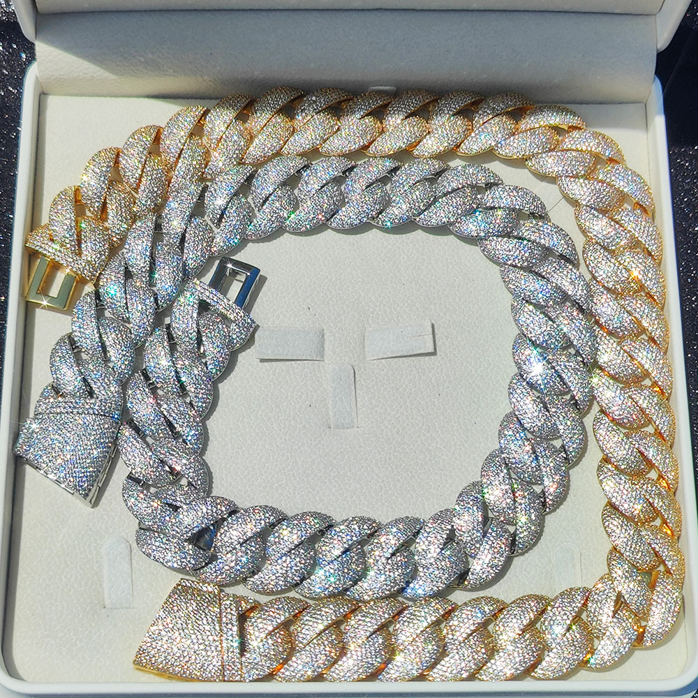 Dây chuyền kiểu Cuba đính kim  - đánh giá và giá Cuban Link Chain 12Mm
