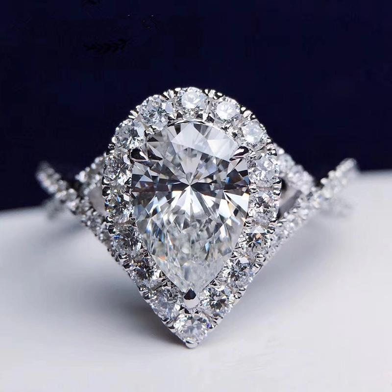 Custom Solid 14K White Gold Wo - đánh giá và giá Moissanite Engagement Ring 1 Carat