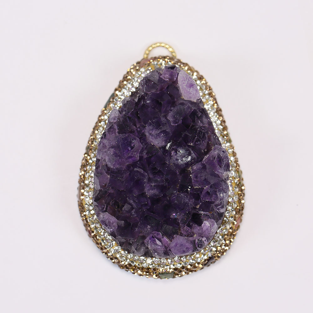 Natural Purple Amethyst Quartz - đánh giá và giá Crystal Pendant Necklace Natural Stone