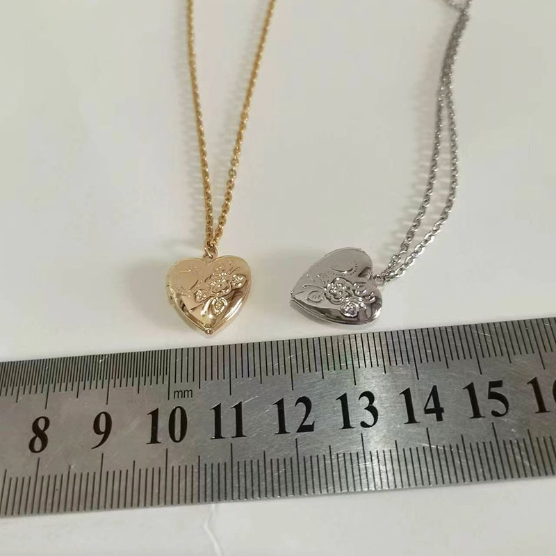 1 chiếc Mặt dây chuyền khung ả - đánh giá và giá Heart Locket Necklace Photo