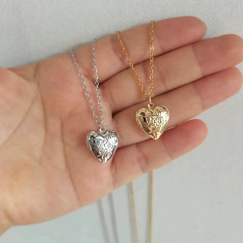 1 chiếc Mặt dây chuyền khung ả - đánh giá và giá Heart Locket Necklace Photo