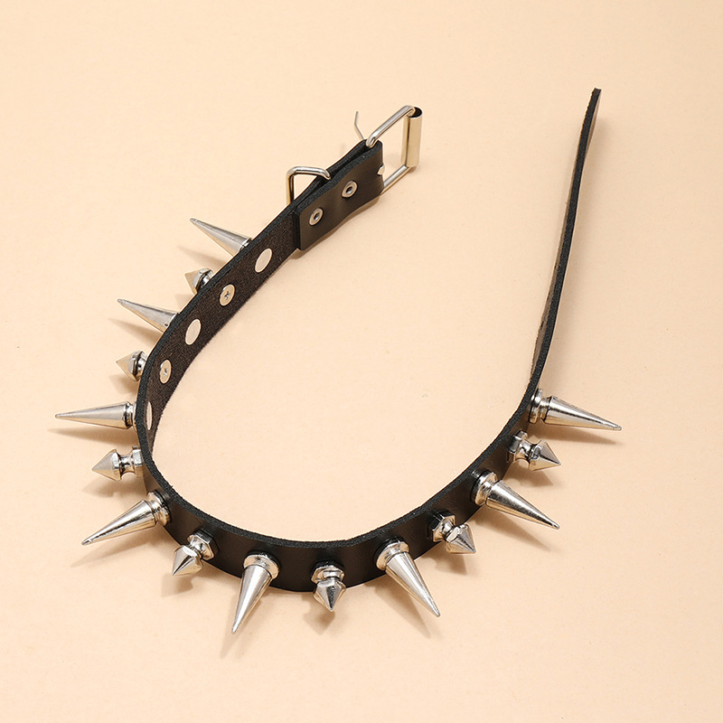Vòng cổ choker gai dài phong c - đánh giá và giá Goth Punk Spike Choker