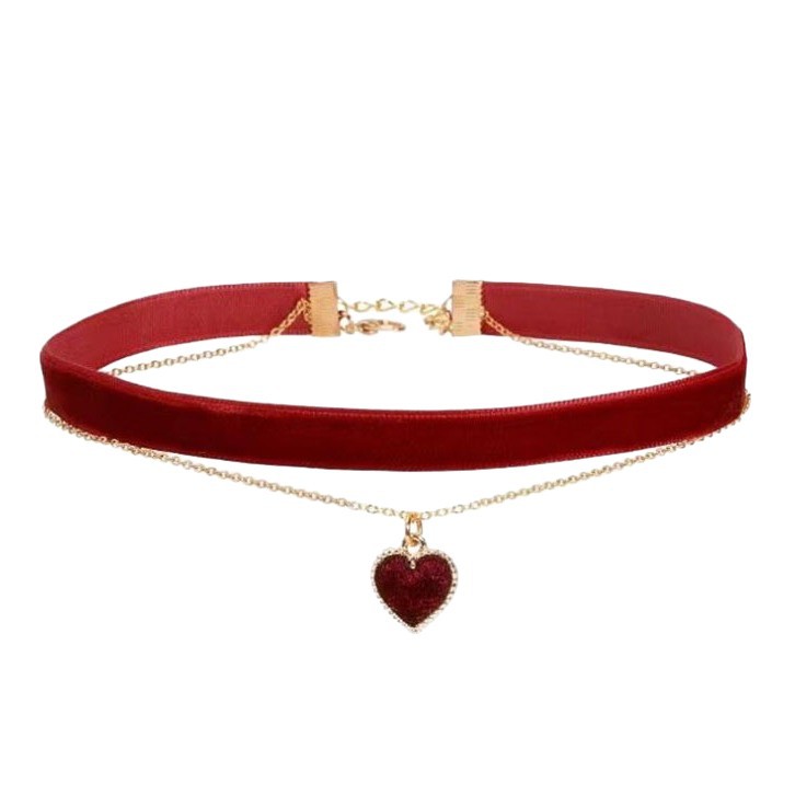 Romantic Double Layer Choker N - đánh giá và giá Layered Pendant Necklace Aesthetic