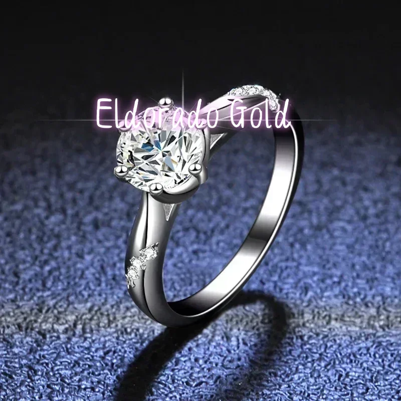 Eldorado Gold  100% Original C - đánh giá và giá Moissanite Engagement Ring 1 Carat