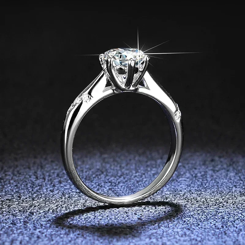 Eldorado Gold  100% Original C - đánh giá và giá Moissanite Engagement Ring 1 Carat