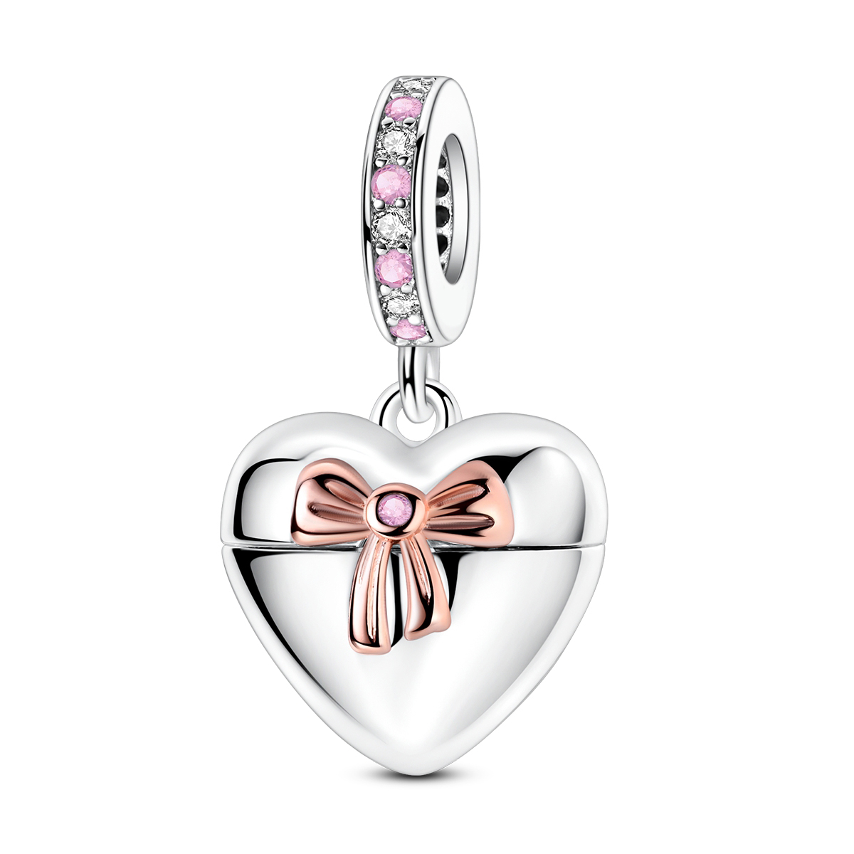 925 Sterling Silver Two-tone H - đánh giá và giá Heart Locket Necklace Photo