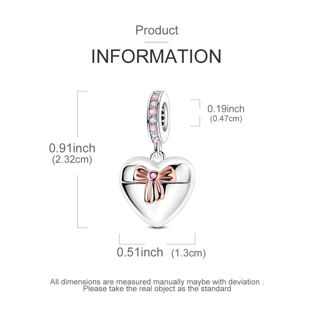 925 Sterling Silver Two-tone H - đánh giá và giá Heart Locket Necklace Photo